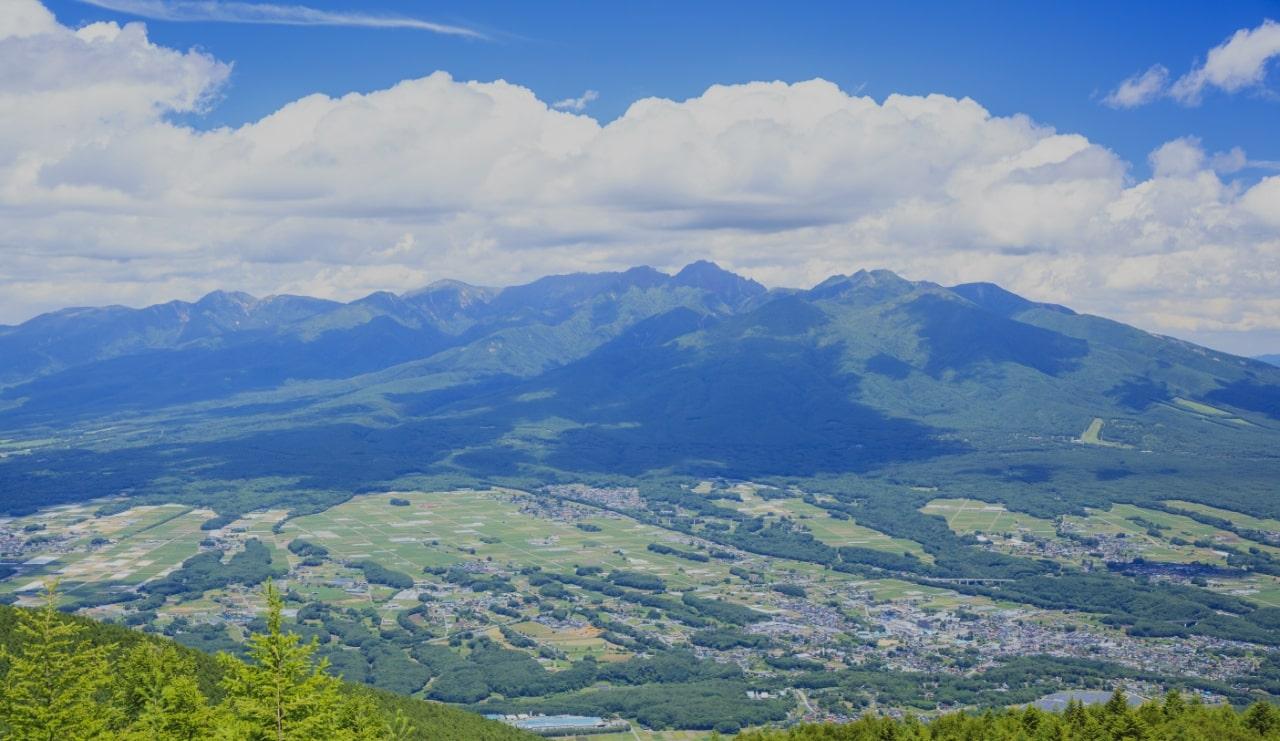 八ヶ岳を眺める風景
